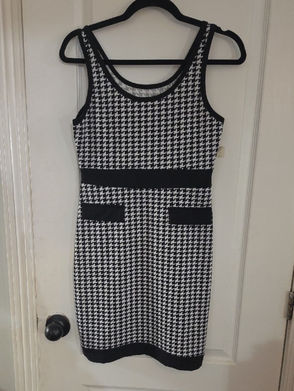 Black & White Houndstooth Tank Dress